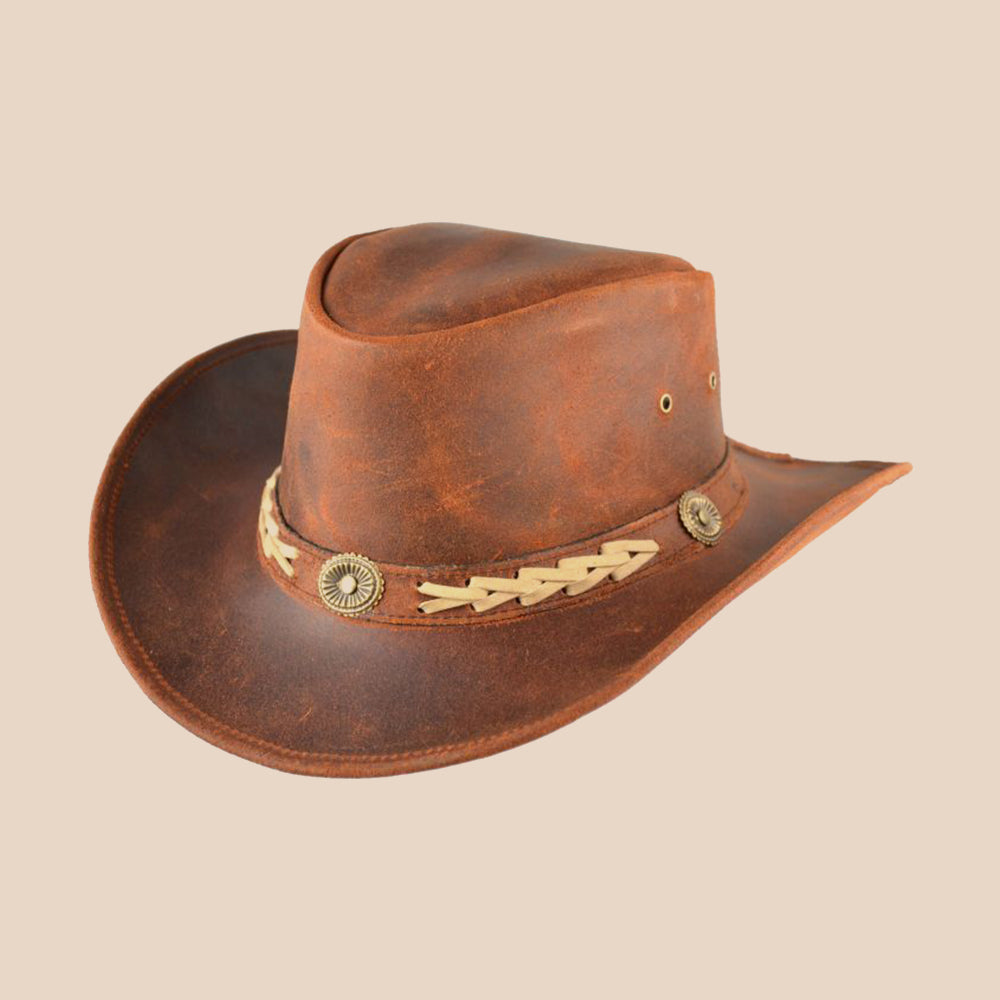 Rustic Leather Hat